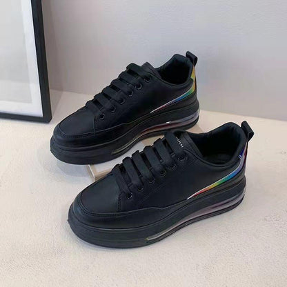 Women's Small White Shoes Casual Sports Shoes Air Cushion Thick-soled Height-increasing Shoes Spring and Autumn Student Shoes