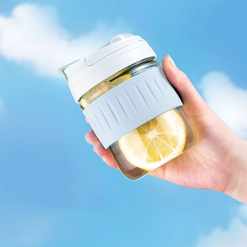 Water Cup Heat-resistant Coffee Cup Female Simple Cute Summer Compact Portable Ins Wind Summer Plastic Straw Cup