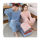 Women's Winter Thickening Plus Velvet Warm Coral Velvet Pajamas Loose Home Couple Suit