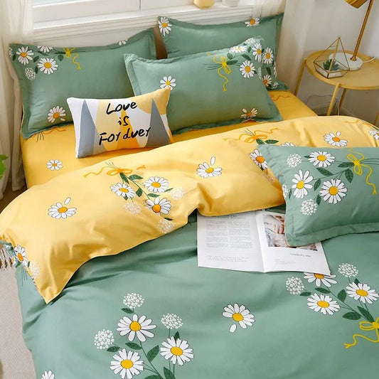 Four-piece Bedding Classic Pure Cotton Single Double Modern Minimalist Bed Linen Skin-friendly Quilt Cover