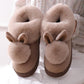 Autumn Winter Cotton Slippers Rabbit Ear Home Indoor Slippers Winter Warm Shoes Womens Cute Plus Plush Slippers 2021 New Fashion