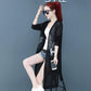 Ice Silk Cardigan with Women's Mid-length Knitted Shawl Long-sleeved Jacket Sunscreen Clothing Thin Air-conditioning Shirt Light and Breathable