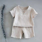 T-shirt + Shorts Sets Children's Clothing Boys and Girls Baby Short-sleeved Summer Suit 100% Cotton Children's Summer Clothes