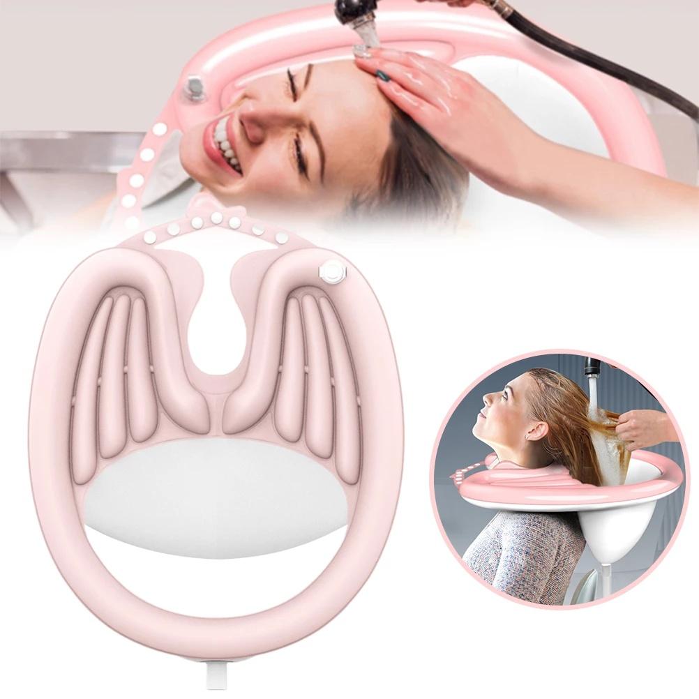 Inflatable Hair Washing Basin Portable PVC Foldable Shampoo Basin for Pregnant Women Elderly Patient Can Quickly Inflated Deflated
