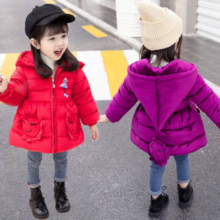 Warm Thickening Baby Girl Winter Jacket Children Outerwear Windproof Baby Girls Cute Coats