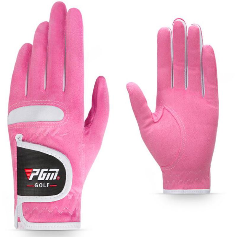 One Pair of Ladies Golf Gloves Microsoft Fiber Breathable Non-slip Left and Right Hand Sports Gloves Women