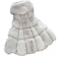 Fox Fur Long Coat Fur Autumn And Winter Stitching Female Fur Vest