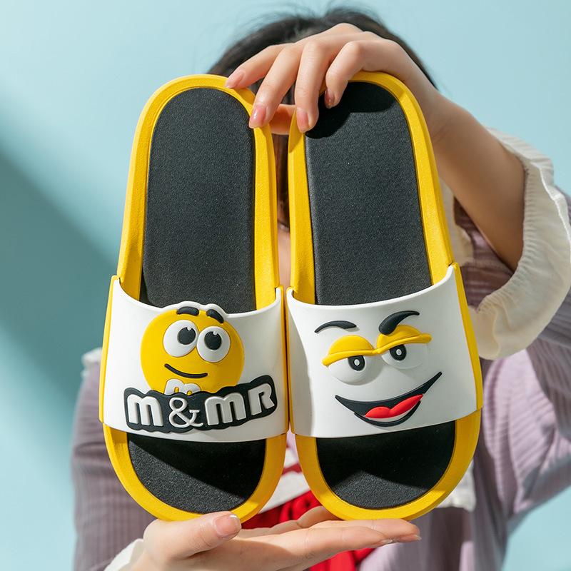 Slippers Women Summer Cute Cartoon Home Indoor Bathroom Bath Thick Bottom Outer Wear Non-slip Sandals and Slippers Men