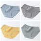 4-packs Japanese Style Girl Pure Cotton Modal Panties Simple Middle and Low Waist Students' Seamless Antibacterial Underpants Women's Solid Panties