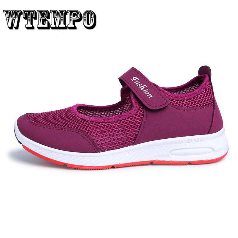 Pair of Shoes Women Flat 4 Colors Breathable Sport Fitness Slip on Casual Loafer Shoes