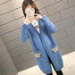 Mid-length Sweater Fashion Knit Cardigan Jacket for Spring and Autumn Simple Casual Women's Jacket