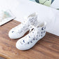 High-top Canvas Shoes Female Korean Version of The Moon Mandarin Duck Casual Flat Bottom Shoes Student White Shoes
