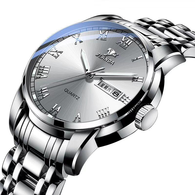 Men's Luxury Automatic Mechanical Watch Stainless Steel Band Clock Business Mechanical Watches Men