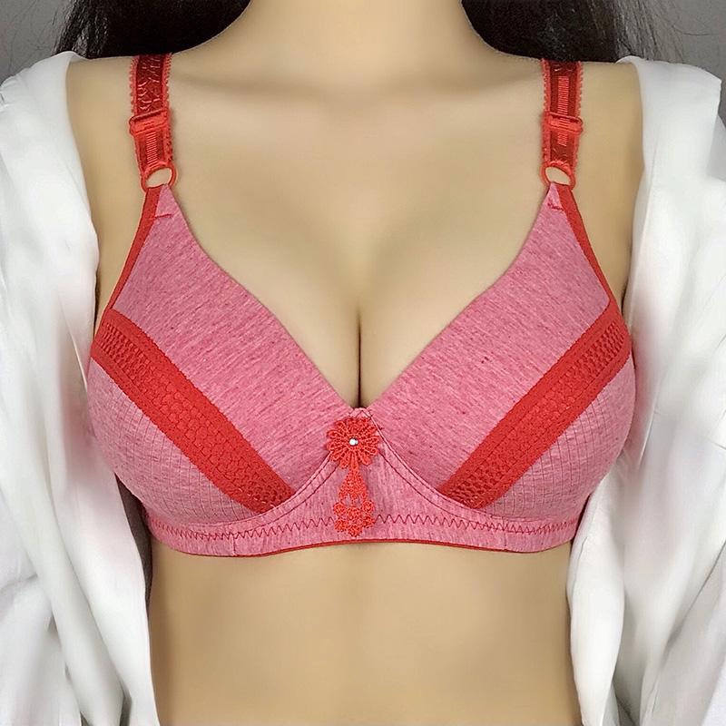 No Steel Ring Sexy Underwear Thin Women's Underwear Gathers Up The Breast Bra Comfortable and Breathable Bra Cotton Fabric Comfortable and Breathable