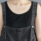 Wide-leg Denim Overalls on Both Sides Summer Female Students Loose Age-reducing Big Pocket Sling Jumpsuit Shorts Tide