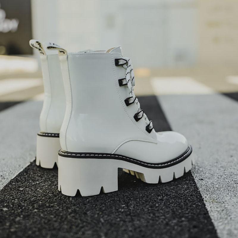Martin Boots Female British Style Leather Comfortable Thin Style All-match Thin Spring and Autumn Single Boots