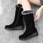 Cotton Shoes Snow Boots Women Winter Non-slip Frosted Boots Plus Velvet Thick Warm Cotton Boots Side Zipper