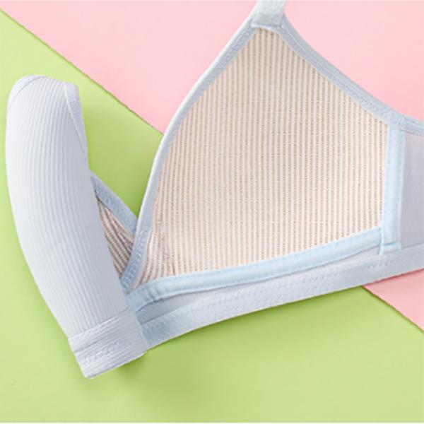 Young Women Gather Comfortable Pure Color Simple High School Student Underwear Girl Soft Cup Bra