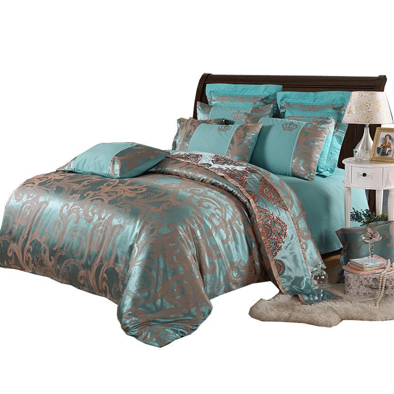 Luxury Jacquard Bedding Set Single Queen King Size Duvet Cover Set Bed Linen Quilt Cover