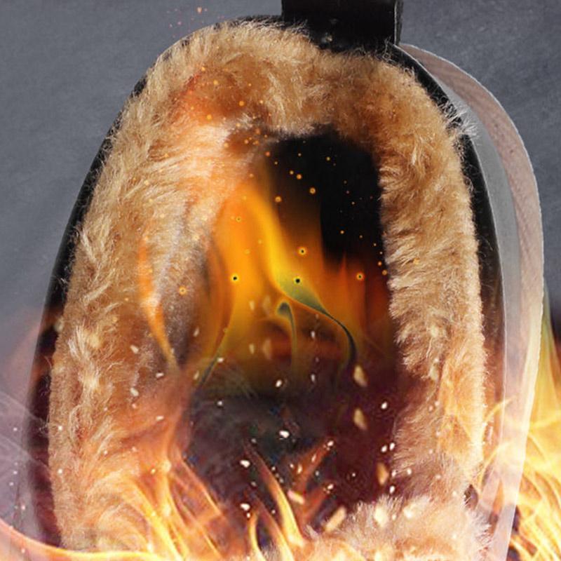 Winter Men's Shoes Plus Velvet Thick Warm Cotton Shoes Outdoor Waterproof and Ski Boots