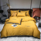 Pure Cotton Four-piece Full Cotton Duvet Cover Quilt Cover Bed Linen Embroidered Color Matching Bedding