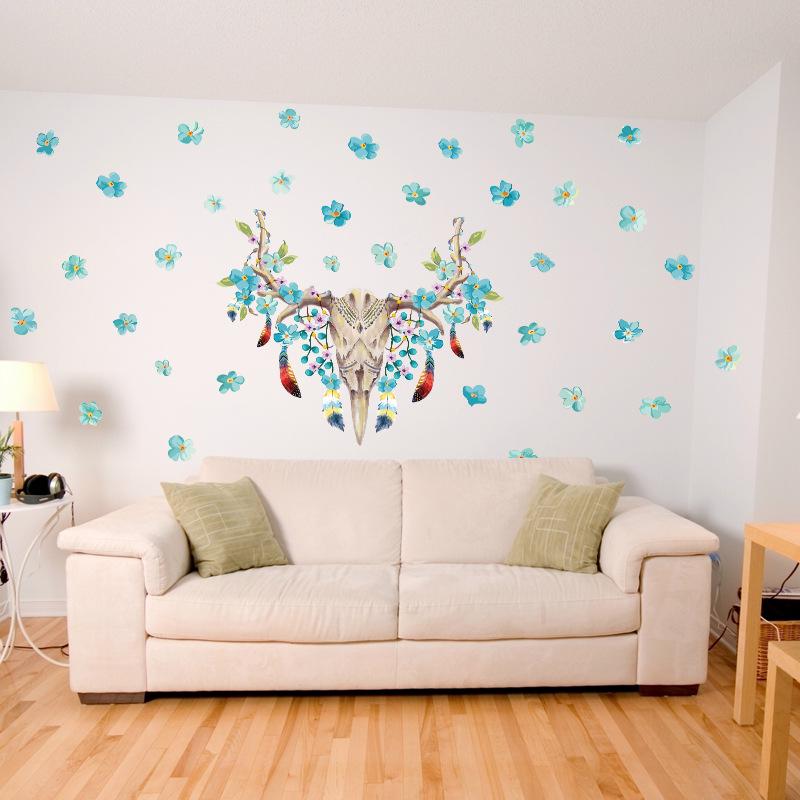 Skull decoration stickers living room bedroom study creative decoration landscaping stickers