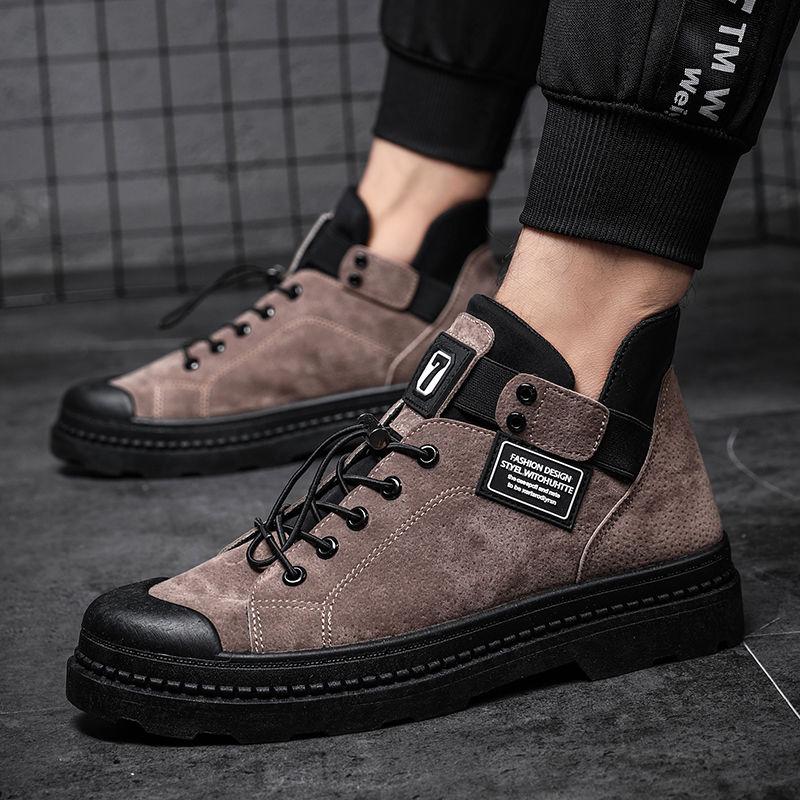 Autumn and Winter Men's Martin Boots High-top Casual Thick-soled Windproof and Warm