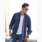 Denim Loose Jacket Long Sleeve Shirt Men's Pocket Jeans Outerwear Casual Spring Summer Cardigan Jacket High Quality Lapel Denim Shirt