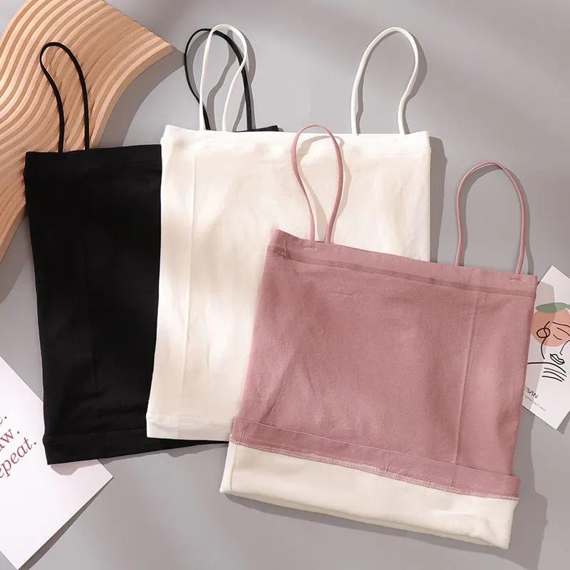 Thermal Wear Women Sexy Winter Clothing Velvet Vest Warm Body Tops Sleeveless Spaghetti Strap Slim Solid Seamless Y2K Inner Wear