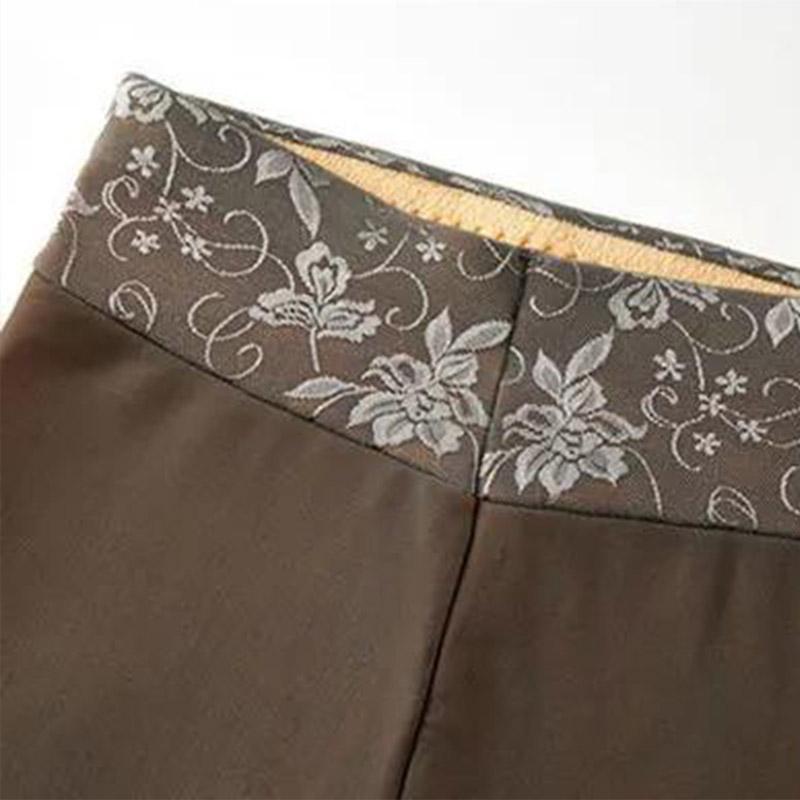 2Pcs Winter Plus Velvet Thickening High Waist Lace Fake Through Meat Women's Leggings Plus Size To Keep Warm Step on The Feet and See Through The Skin