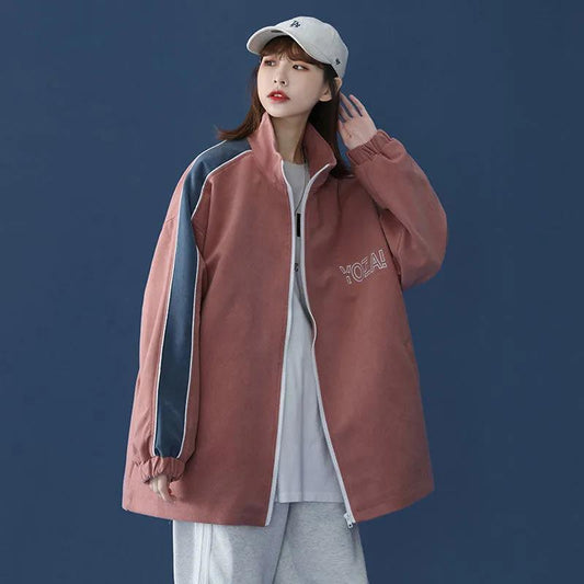 Autumn and Winter Lazy Retro Loose All-match Baseball Uniform Jacket Women