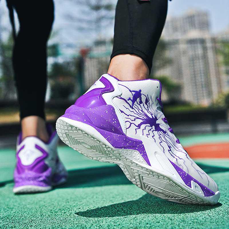 Size 36-45 Summer Men Leather Sneakers High-top Running Basketball Shoes Breathable Shockproof Non-slip Comfortable Shoes Deodorant Tactical Boots