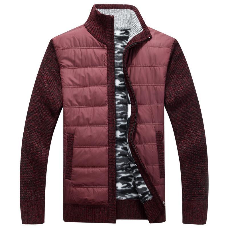Autumn and Winter Men's Jackets Plus Velvet Thick Coats Men's Plus Size Casual Cardigan Jacket Plus Size Zipper Warm Top