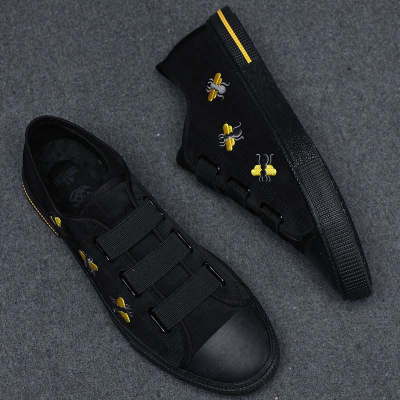 Plus Size 38-44 Summer Men Canvas Sneakers Comfortable Deodorant Running Basketball Shoes Breathable Shockproof Non-slip Bee Shoes