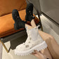 Women's Summer Thin Breathable Martin Boots Platform Cutout Boots Chelsea Boots