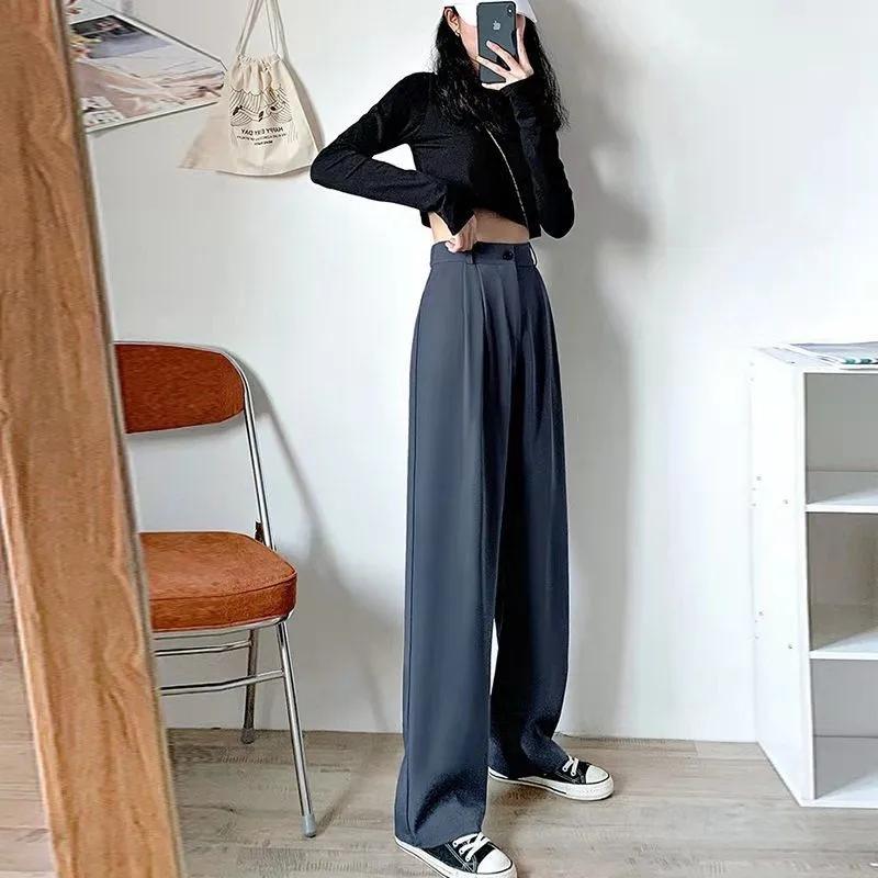 Flared Pants Women Plus Size Loose Trousers Spring Autumn Casual Baggy Pants Women Bottoms