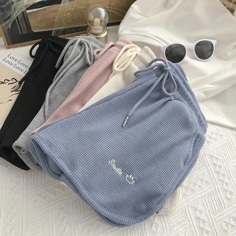 Women's Super Shorts Summer Thin Casual Wide Legs High Waist Loose Sports Shorts Home Three Points Girls Fitness Cute Jogging Pants