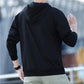 Hooded Sweater Men's Autumn Long Sleeve Loose Autumn Winter Zipper Solid Color Jacket