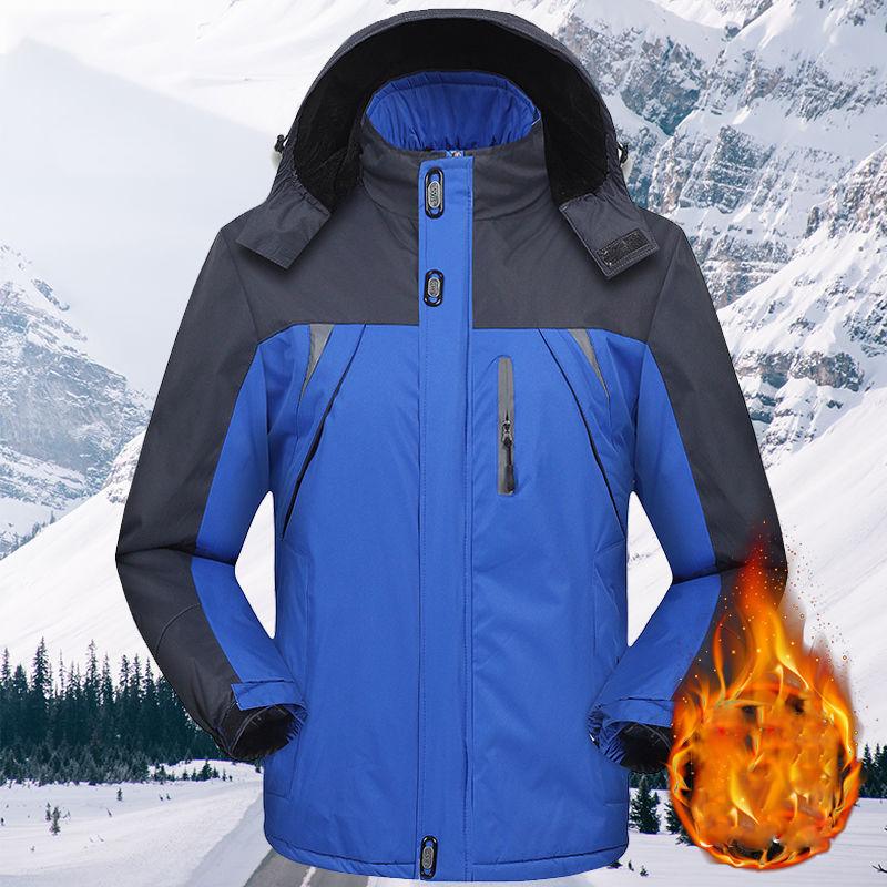 Jackets Overalls Padded Jackets Men's Plus Velvet Thick Warm Padded Jacket Cold-proof Jacket Winter