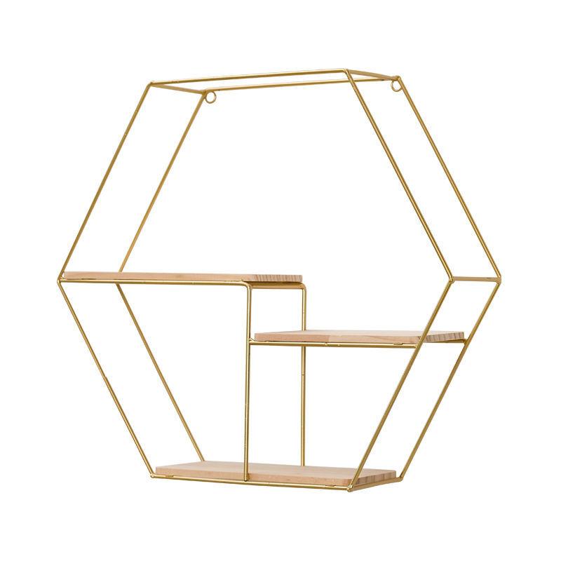Super Large Shelf Nordic Store Wall Decoration Rack Milk Tea Shop Wall Wrought Iron Living Room Creative Wall Hanging