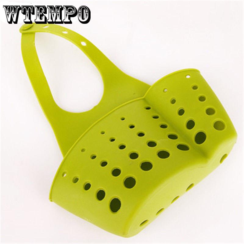 Brand Home Kitchen Portable Hanging Drain Basket Bag Bath Storage Tools Useful Sink Holder