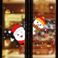 Holiday Santa Claus window decoration storefront glass seamless Christmas wall sticker