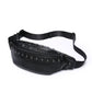 Waist bag men black rivet zipper chest bag outdoor leisure sports riding shoulder bag