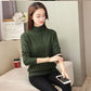 Winter Sweater Women Solid Color Half Turtleneck Sweater Thick Loose Solid Color Base Sweater