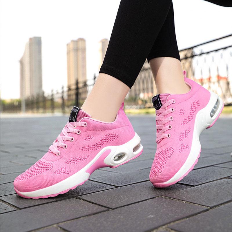 Shoes Women Korean Casual Shoes Cushion Running Shoes Breathable Soft Sole Sports Shoes Flat Shoes