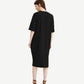 New Spring and Summer Women's Fashion Casual Twist Round Neck Loose Large Waist Dress