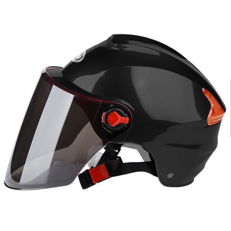 Spring and Summer Sun Protection Electric Car Helmet Motorcycle Unisex Four Season Half Helmet Sunshade Portable Battery Car Helmet