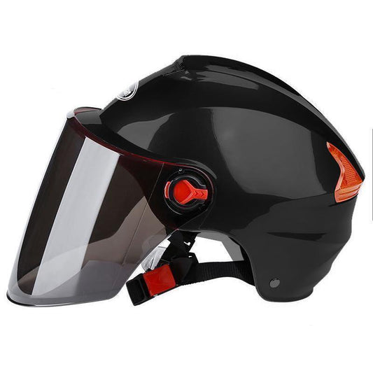 Spring and Summer Sun Protection Electric Car Helmet Motorcycle Unisex Four Season Half Helmet Sunshade Portable Battery Car Helmet