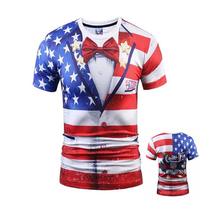 Half-sleeved T-shirt men's clothing summer short-sleeved T-shirt large size clothing 3D printing