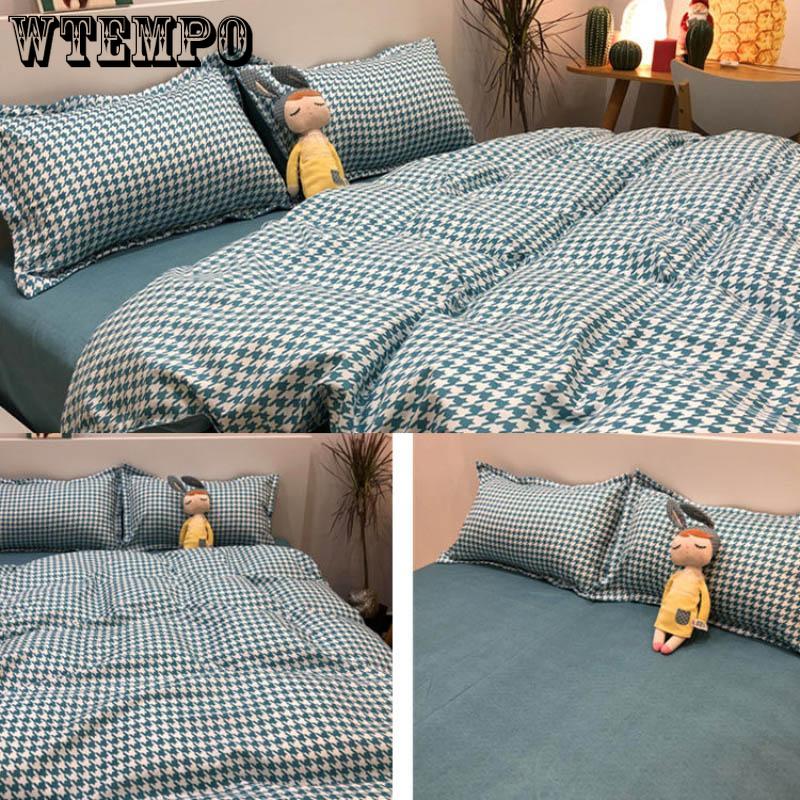 Fashion Simple Style Home Bedding Sets Bed Linen Duvet Cover Flat Sheet Winter King Queen Twin